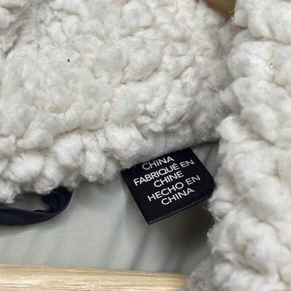 Save The Duck Kids Unisex Size 16 Gray Winter Ultra Light Puffer Jacket Sherpa - Picture 4 of 10